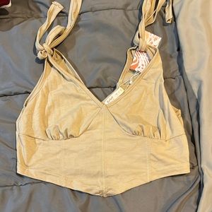 Tan crop top